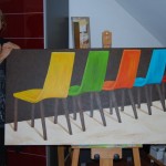 bunte Stühle